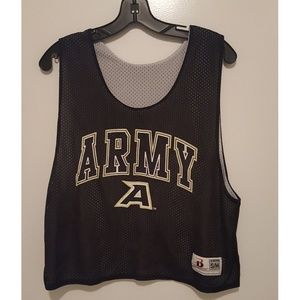 Army black and white cropped sports pinny